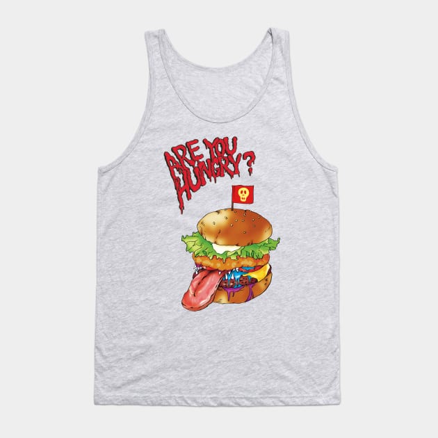 Are You Hungry? (hamburger) Tank Top by TurkeysDesign